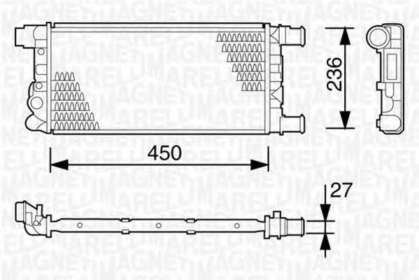 Радиатор, охлаждение двигателя MAGNETI MARELLI 350213103003