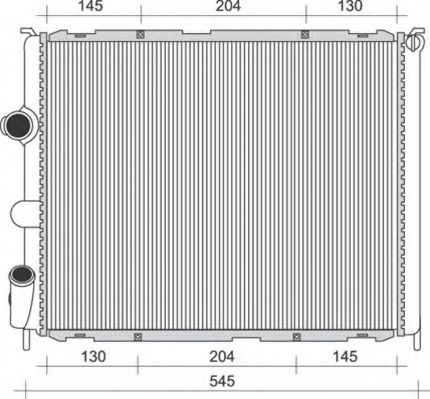 Радиатор, охлаждение двигателя MAGNETI MARELLI 350213989000