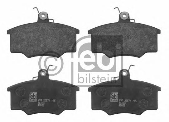 Комплект тормозных колодок, дисковый тормоз FEBI BILSTEIN 16070