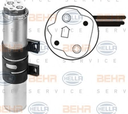 Осушитель, кондиционер BEHR HELLA SERVICE 8FT 351 197-591