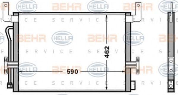 Конденсатор, кондиционер BEHR HELLA SERVICE 8FC 351 306-521