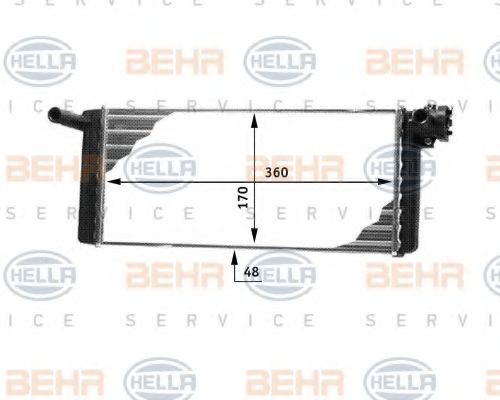 Теплообменник, отопление салона BEHR HELLA SERVICE 8FH 351 312-321