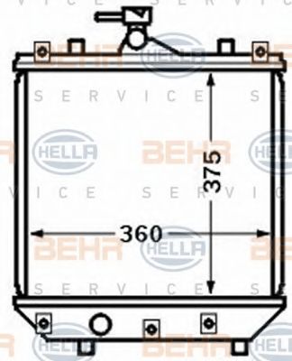 Радиатор, охлаждение двигателя BEHR HELLA SERVICE 8MK 376 772-781