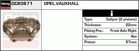 Тормозной суппорт DELCO REMY DC80871