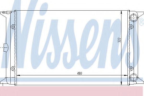 Радиатор, охлаждение двигателя NISSENS 65030