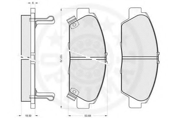 Комплект тормозных колодок, дисковый тормоз HERTH+BUSS ELPARTS J3604037