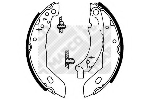 Комплект тормозных колодок MAPCO 8122