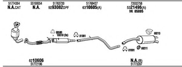 Система выпуска ОГ FONOS FIH19985B