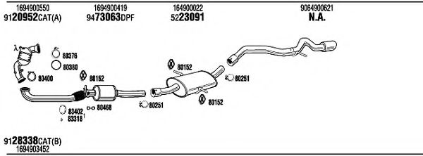 Система выпуска ОГ FONOS MBH18264CC