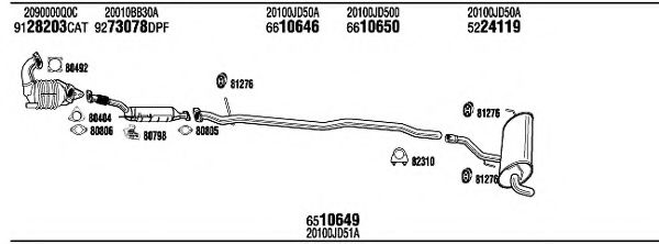 Система выпуска ОГ FONOS NIK31058BB