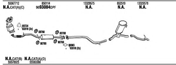 Система выпуска ОГ FONOS OPK32091AA