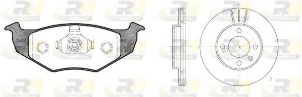 Комплект тормозов, дисковый тормозной механизм ROADHOUSE 8609.04