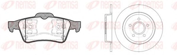 Комплект тормозов, дисковый тормозной механизм REMSA 8842.01