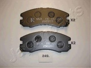 Комплект тормозных колодок, дисковый тормоз JAPANPARTS PA-249AF