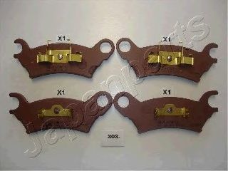 Комплект тормозных колодок, дисковый тормоз JAPANPARTS PA-303AF