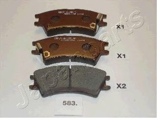 Комплект тормозных колодок, дисковый тормоз JAPANPARTS PA-583AF