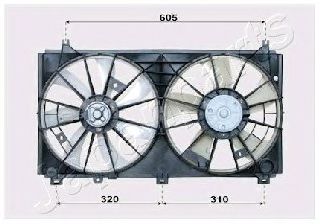 Вентилятор, охлаждение двигателя JAPANPARTS VNT152503