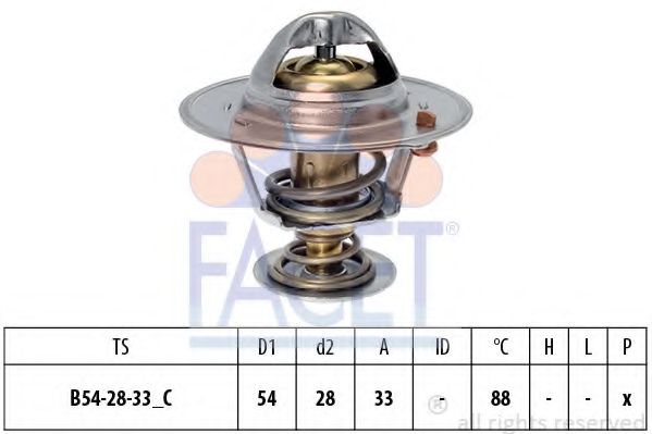 Термостат, охлаждающая жидкость FACET 7.8870S