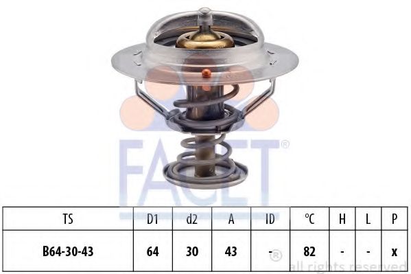 Термостат, охлаждающая жидкость FACET 7.8417S