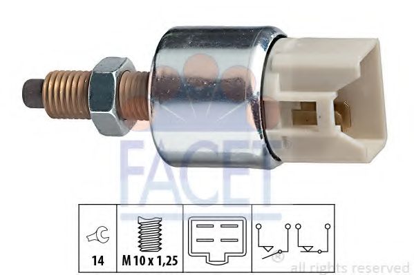 Выключатель фонаря сигнала торможения FACET 7.1122