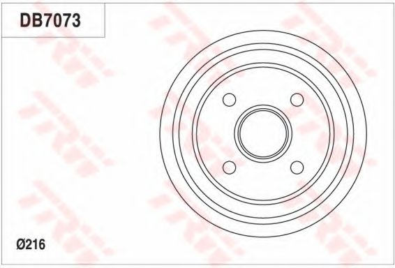 Тормозной барабан TRW DB7073