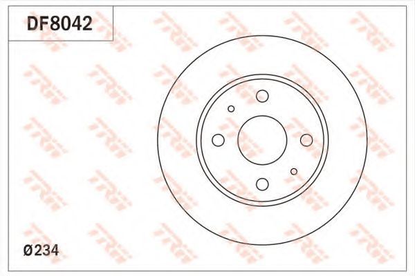 Тормозной диск TRW DF8042