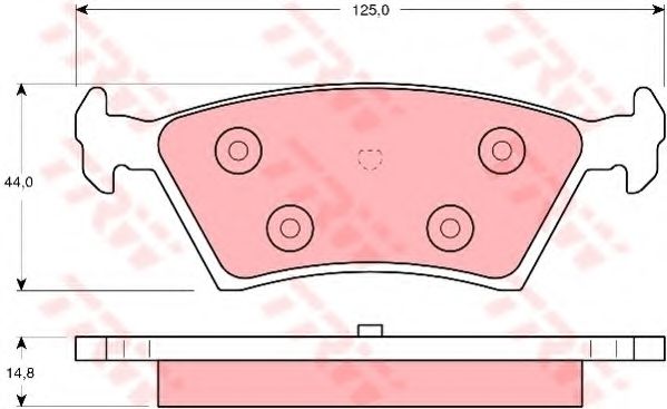 Комплект тормозных колодок, дисковый тормоз TRW GDB4065