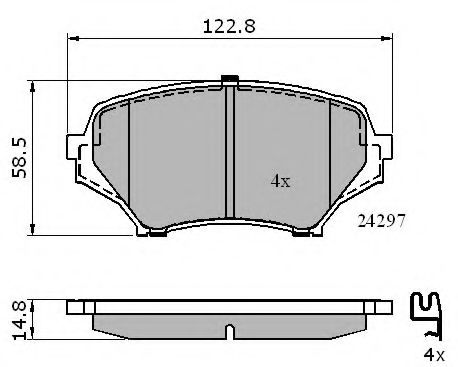 Комплект тормозных колодок, дисковый тормоз NATIONAL NP2662