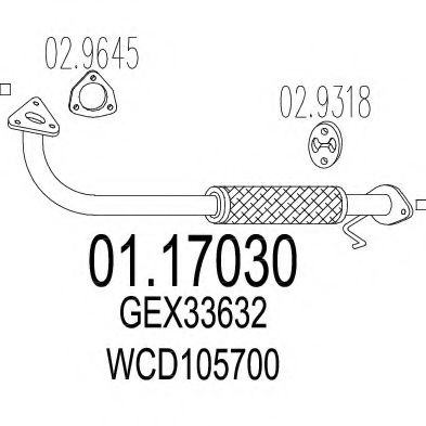 Труба выхлопного газа MTS 01.17030