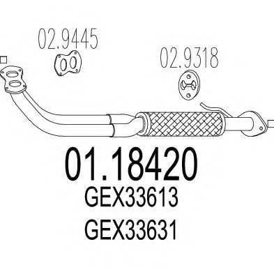 Труба выхлопного газа ANSA 301249