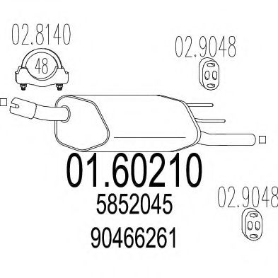 Глушитель выхлопных газов конечный CIA 18205