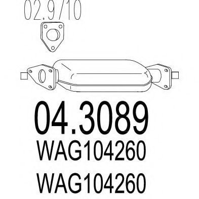 Катализатор MTS 04.3089