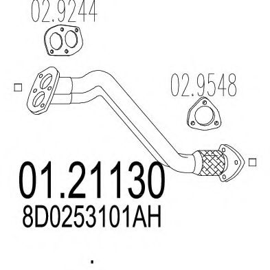 Труба выхлопного газа MTS 01.21130