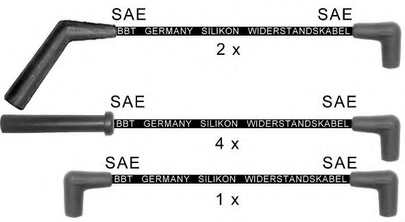 Комплект проводов зажигания BBT ZK1400