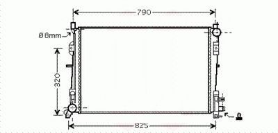 Радиатор, охлаждение двигателя ALLMAKES 5142488