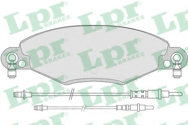 Комплект тормозных колодок, дисковый тормоз LPR 23273