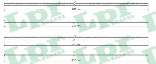 Тросик газа LPR C0036A