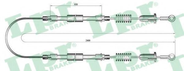 Трос, стояночная тормозная система LPR C0602B