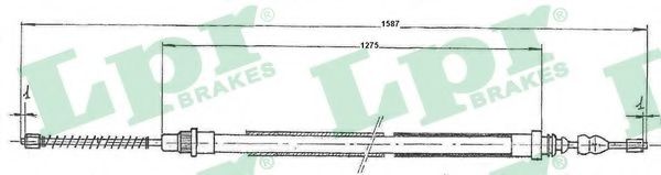 Трос, стояночная тормозная система LPR C0724B