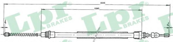 Трос, стояночная тормозная система LPR C0726B