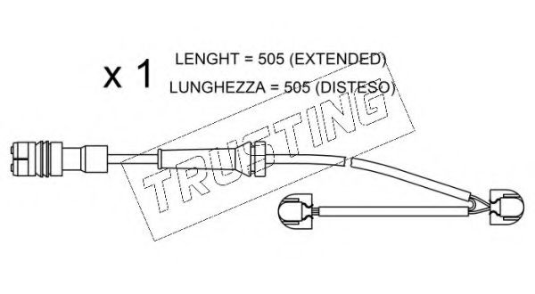 Сигнализатор, износ тормозных колодок TRUSTING SU.266