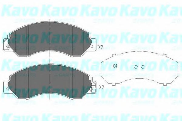 Комплект тормозных колодок, дисковый тормоз KAVO PARTS KBP-6592