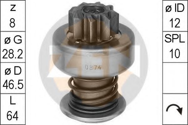 Привод с механизмом свободного хода, стартер ERA 3216