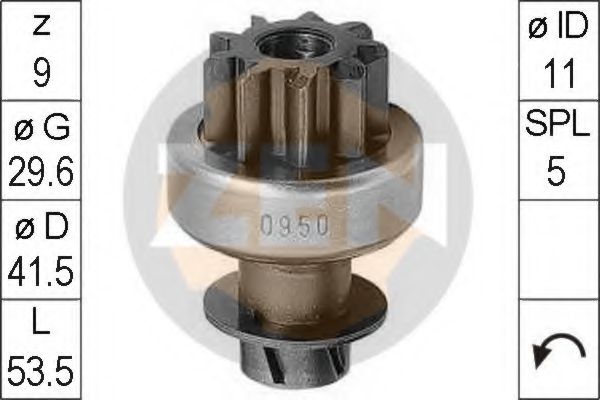 Привод с механизмом свободного хода, стартер ERA 225436