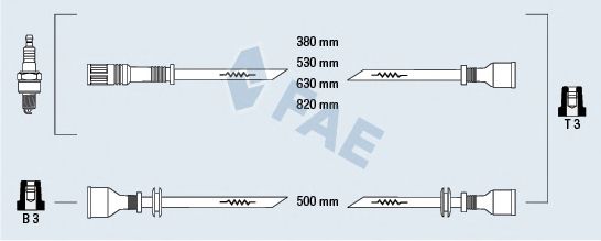 Комплект проводов зажигания FAE 83340