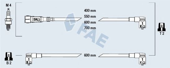 Комплект проводов зажигания FAE 85693