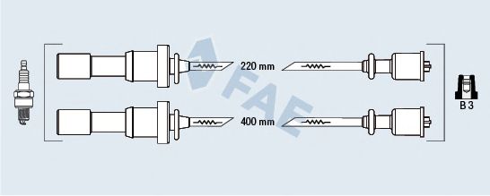 Комплект проводов зажигания FAE 85393