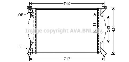 Радиатор, охлаждение двигателя AVA QUALITY COOLING AI2240