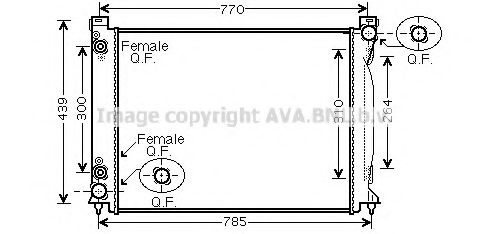 Радиатор, охлаждение двигателя AVA QUALITY COOLING AIA2232