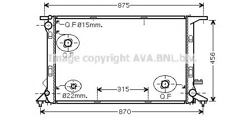 Радиатор, охлаждение двигателя AVA QUALITY COOLING AIA2290